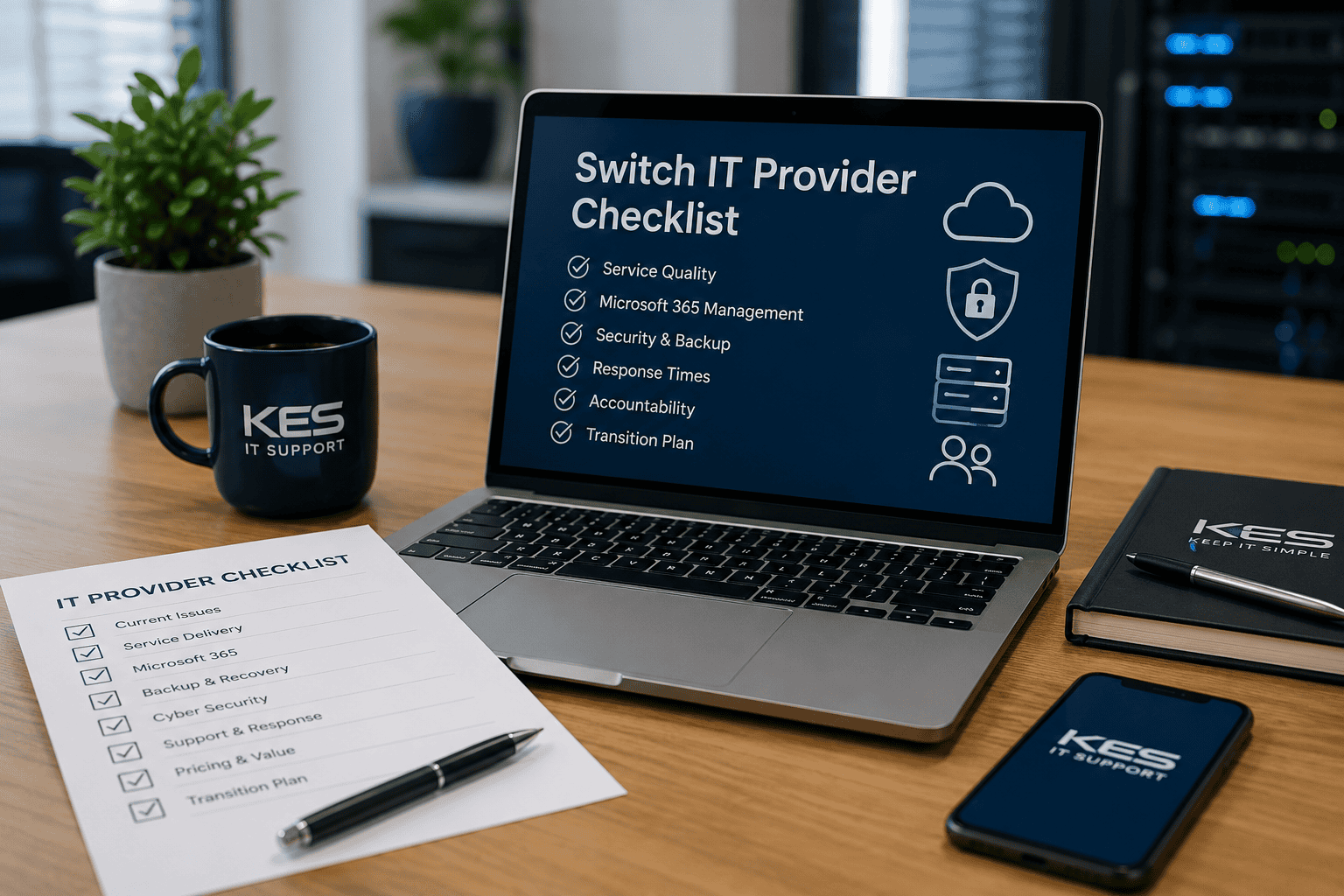 Business reviewing a switch IT provider checklist before changing IT support company