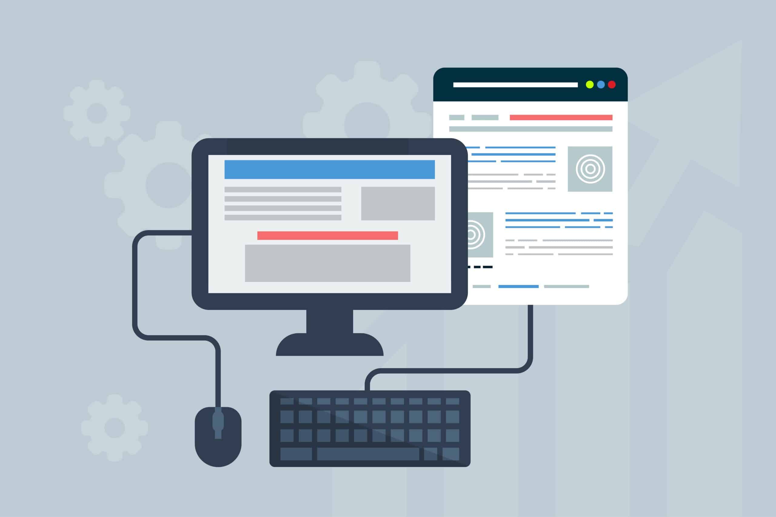 Free web design user interface website illustration