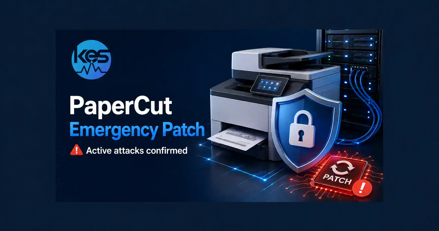 PaperCut emergency patch protecting an office print server from active attacks