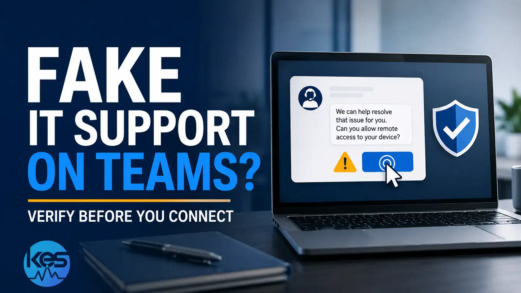 Fake IT support message asking a Microsoft Teams user to allow remote access