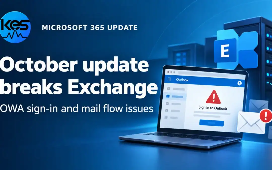 October 2026 Windows update causing Exchange Server instability and mail flow issues