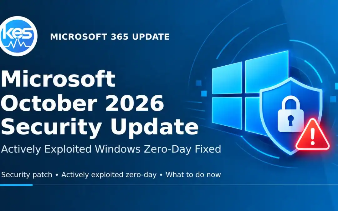Microsoft October 2026 security update fixing an actively exploited Windows zero-day