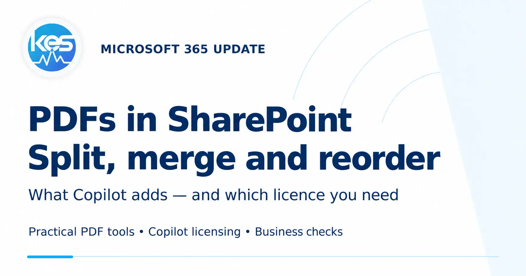 PDFs in SharePoint: split, merge and reorder with Copilot.